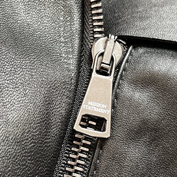 Mission Statement Passion Jacket Leather Hilary Swank Black Size 2 - Picture 11 of 16